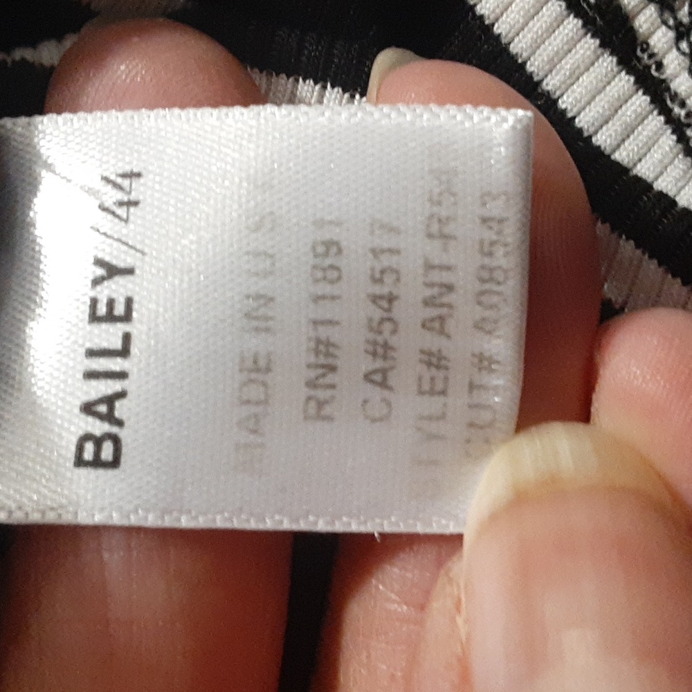Bailey 44 Monochrome Striped Dress Womwn's Size Small Black White Active Summer - Picture 8 of 8
